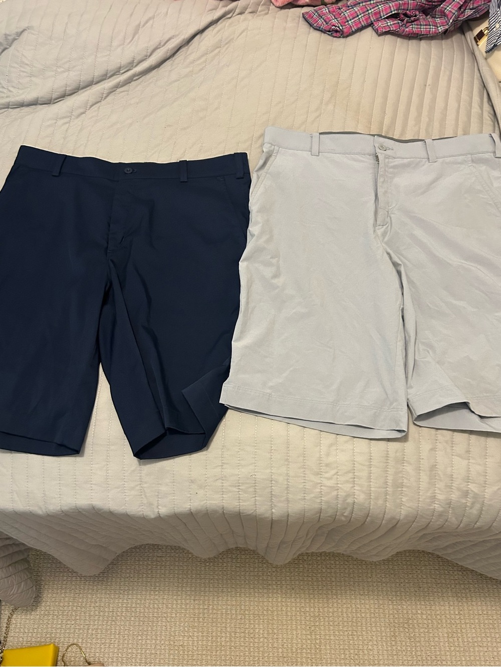 2 Nike Men's Hybrid Shorts in Navy and Light Gray